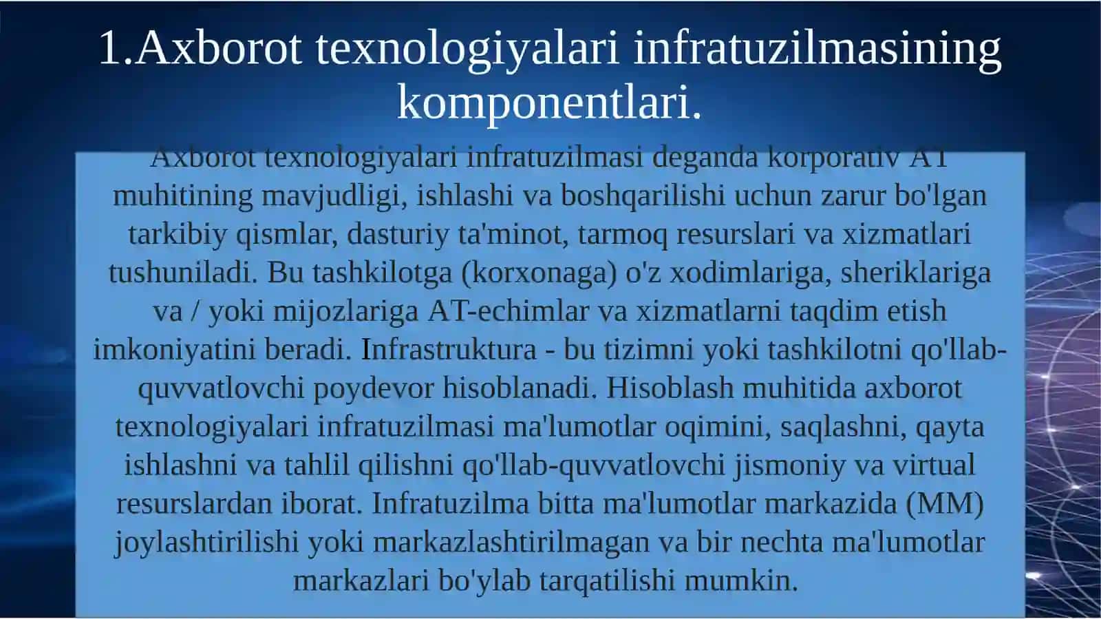 Axborot texnologiyalari aniq fanlar 3