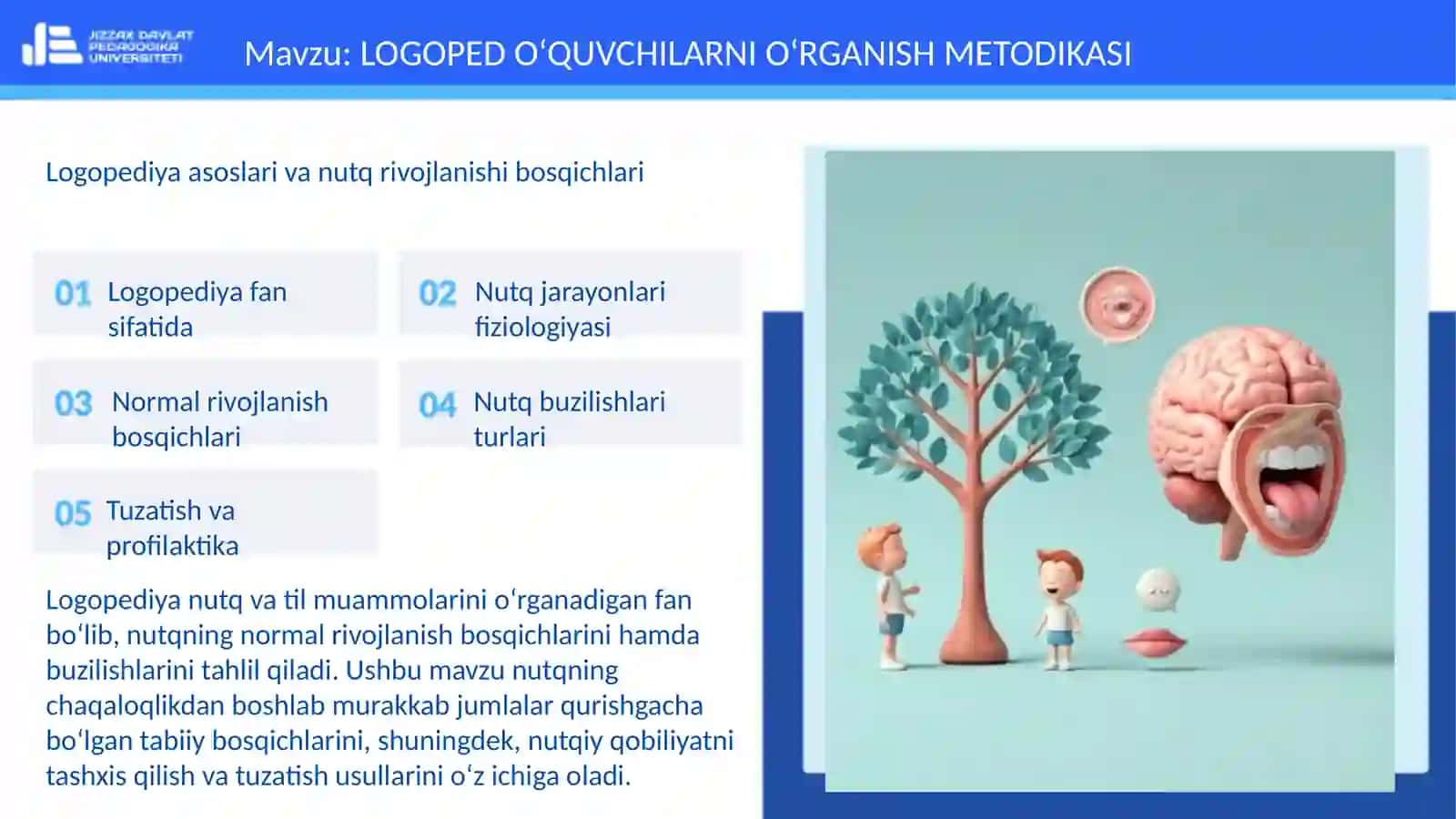 LOGOPED O‘QUVCHILARNI O‘RGANISH METODIKASI 3