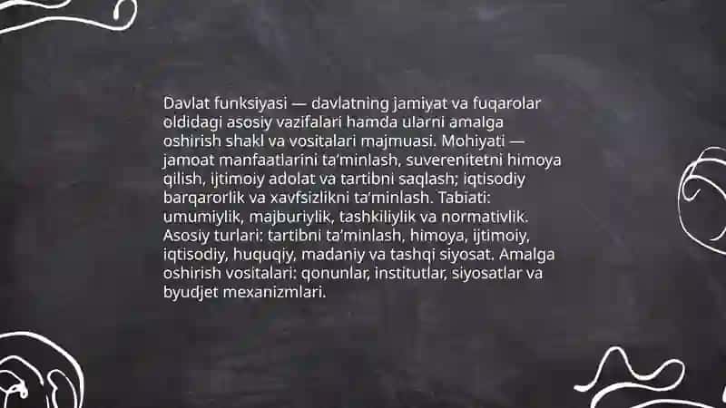 Davlat funksiyasi va tushunchasi 3