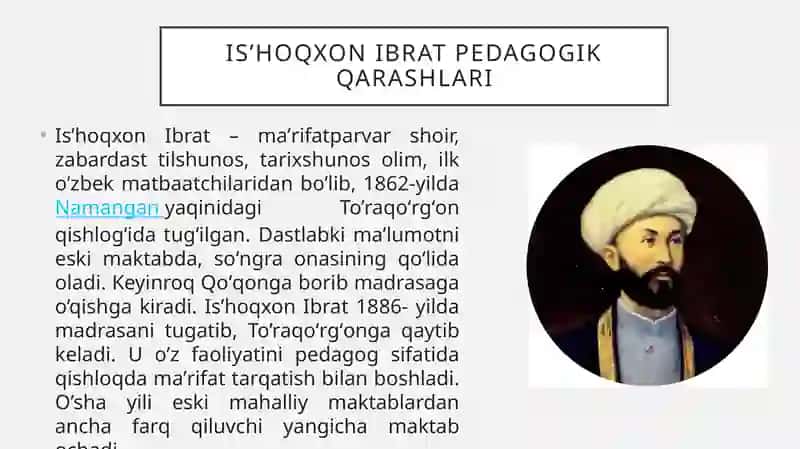 Is’hoqxon Ibrat pedagogik qarashlari 3