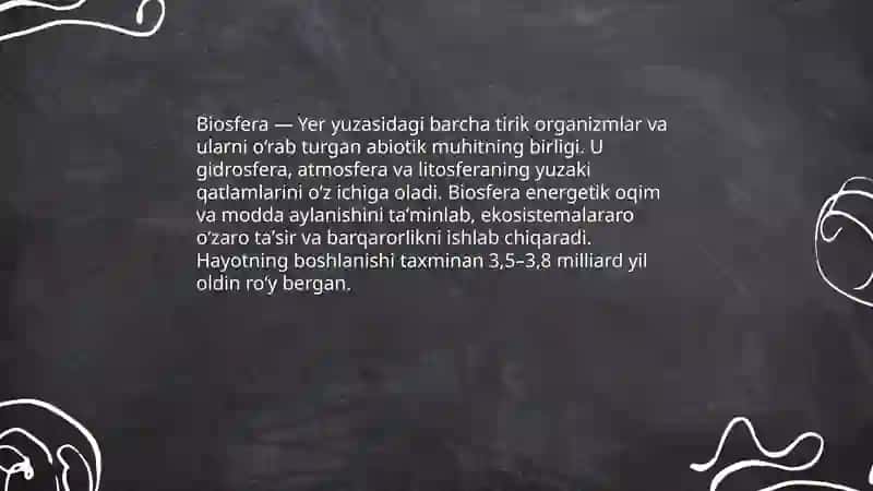 Biosfera haqida umumiy maʼlumot 3