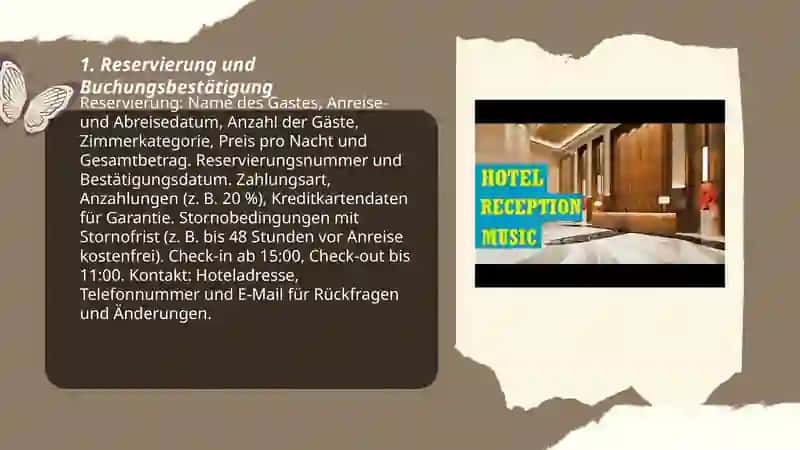 Reservierung und Buchungsbestätigung 3