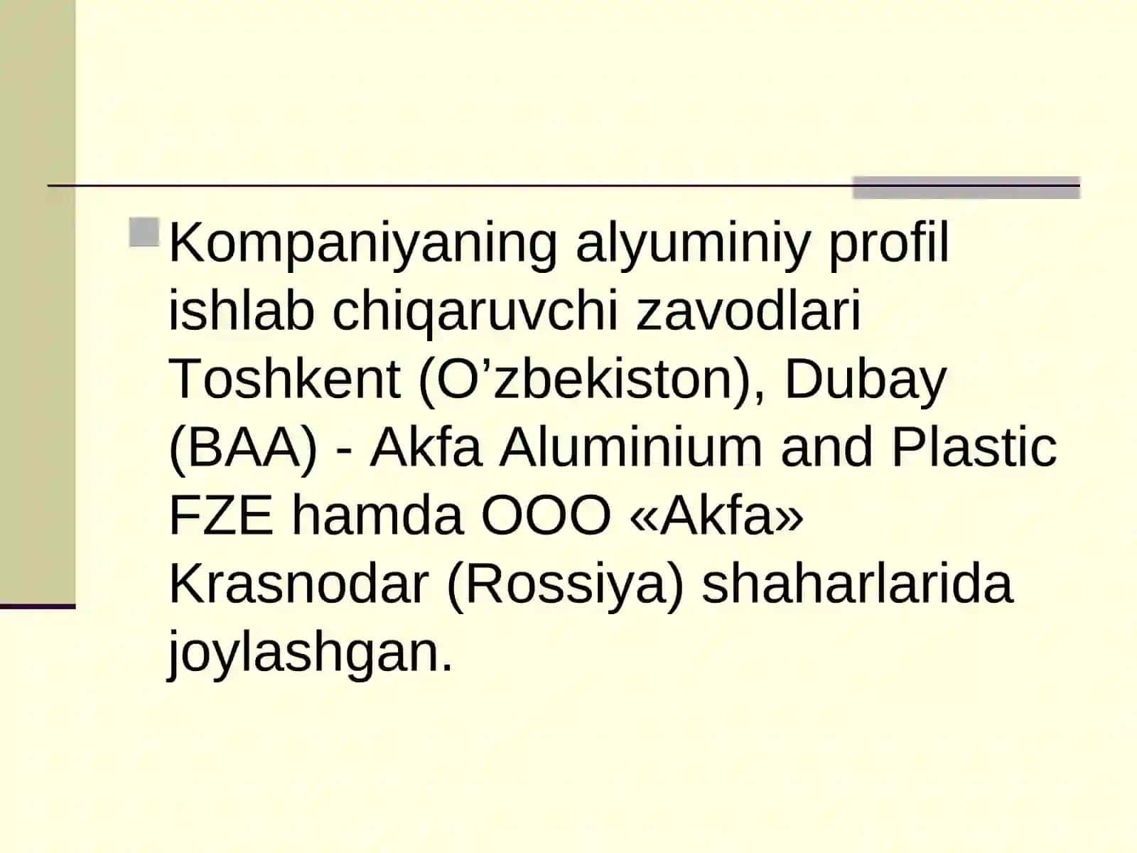AKFA Aluminium 3