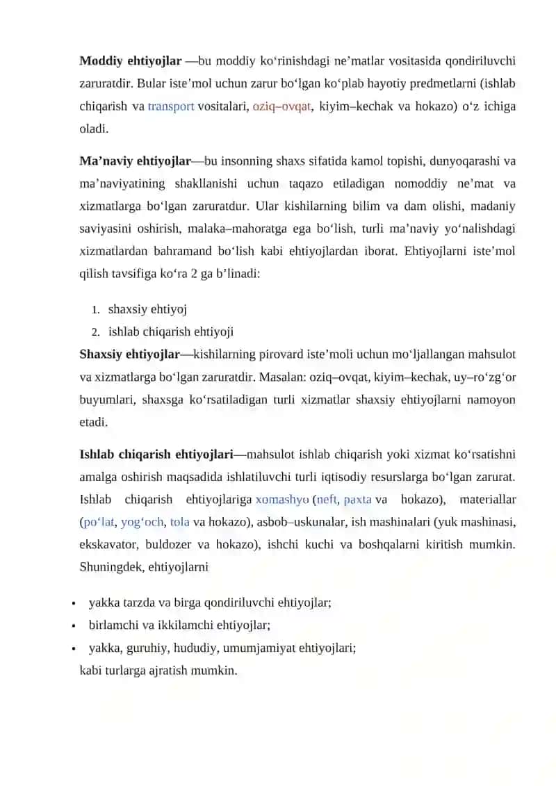 Iste’molchilarning ehtiyojlari 3