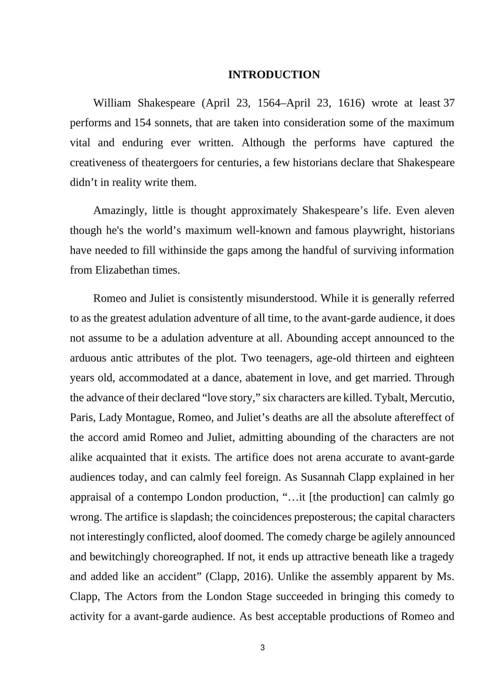 Course Paper on "Connection of love, conflict and family in W. Shakespeare`s tragedy “Romeo and Juliet” 3