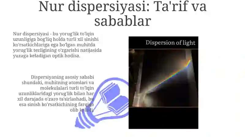 Yorugʻlik disperyasi 3