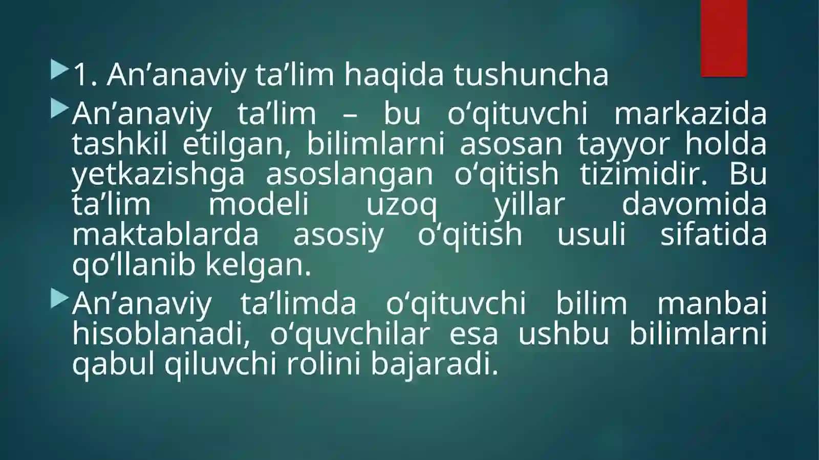 An’anaviy va innovatsion ta’limning qiyosiy tahlili 3