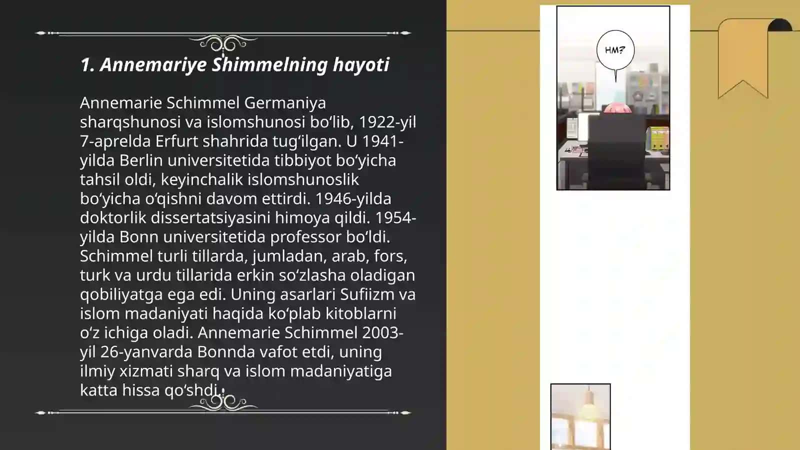 Annemariye Shimmel "Jonon mening jonimda" 3