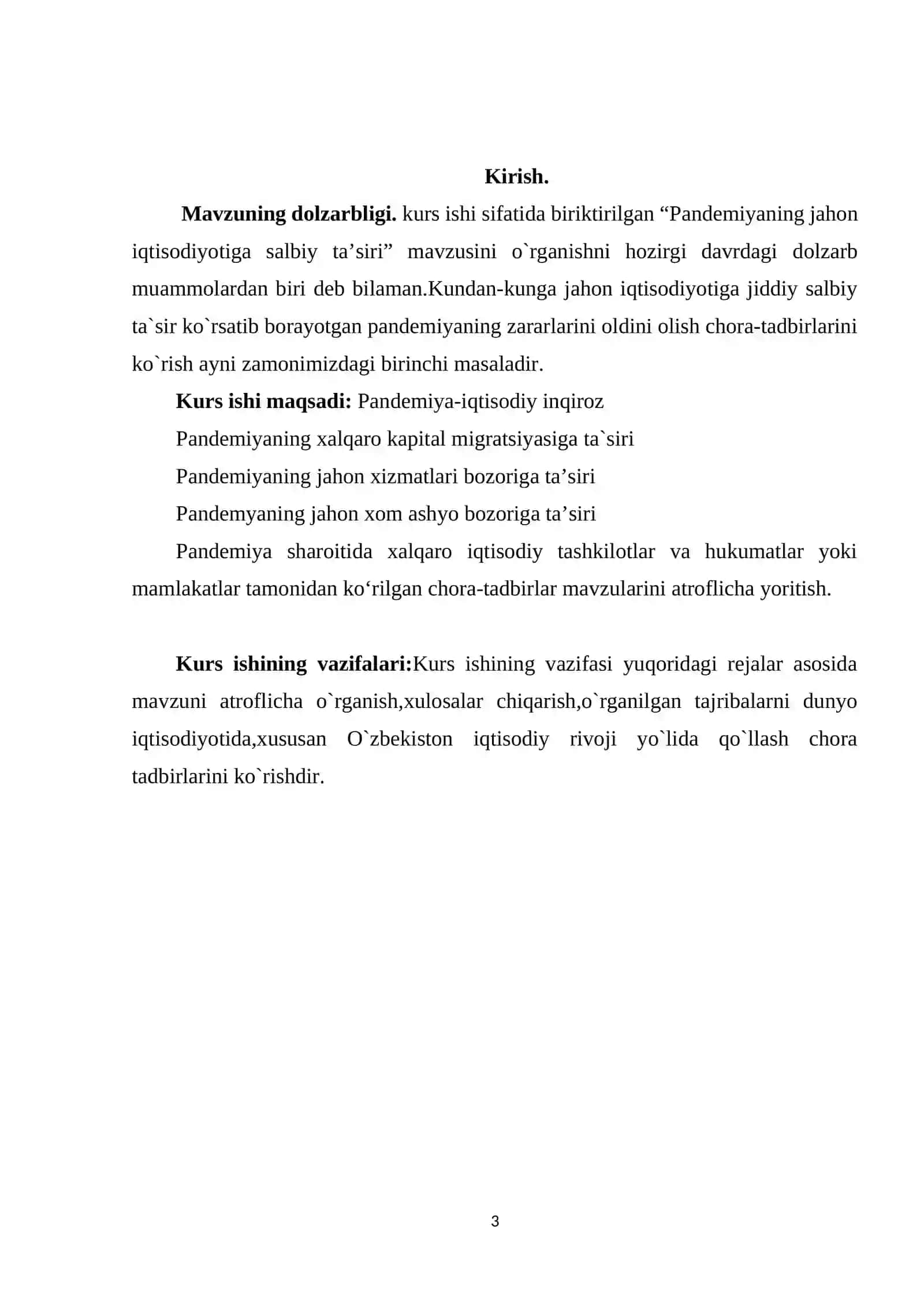 Pandemiyaning jahon iqtisodiyotiga salbiy ta’siri 3