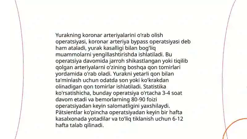 Yurak ishemik kasalliklari operatsiyalari 3