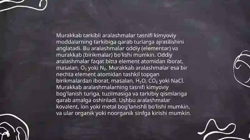 Murakkab tarkibli aralashma tarkibini aniqlash 3