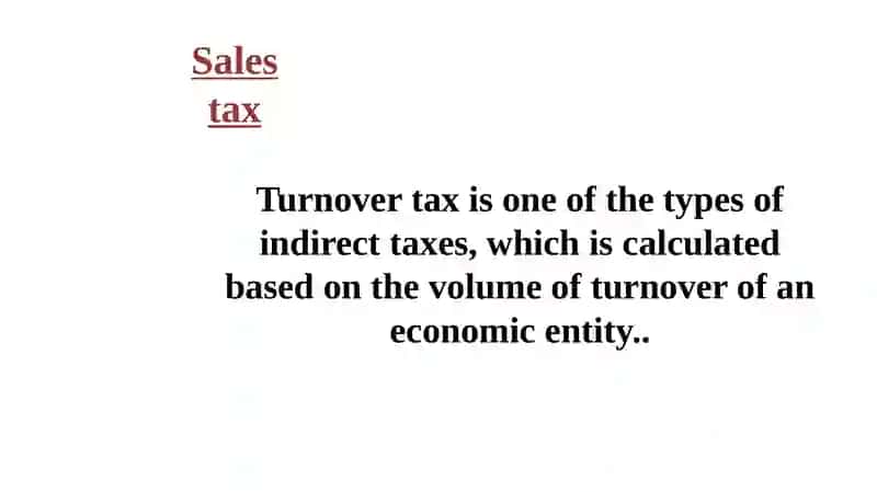 Turnover tax 3