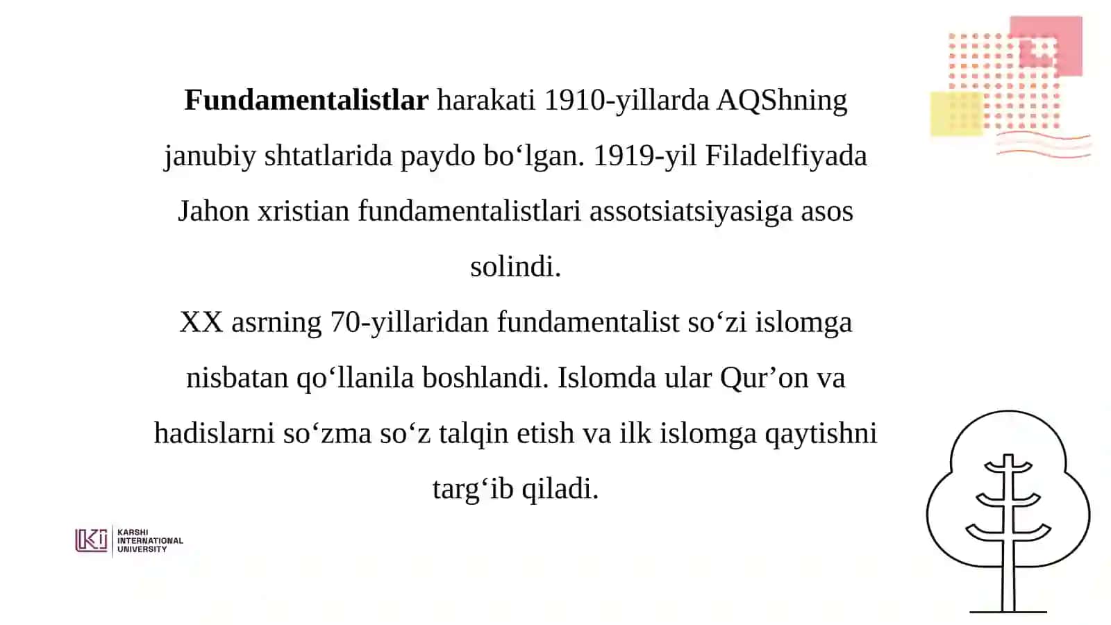 Diniyfundamentalizm, radikalizm va terrorizmning tarixi va yoʻnalishlari 3