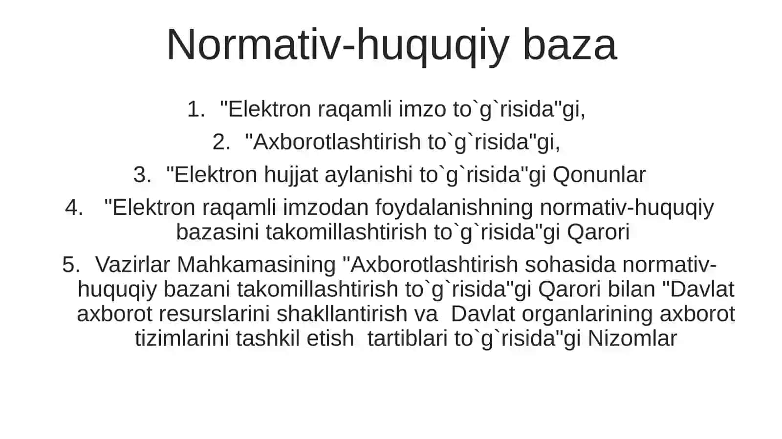 Axborotlashtirish va axborot xavfsizligini ta'minlash 3