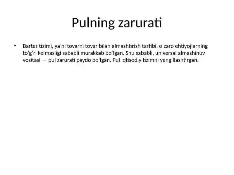 Pul shakllari va turlari evolutsiyasi 3