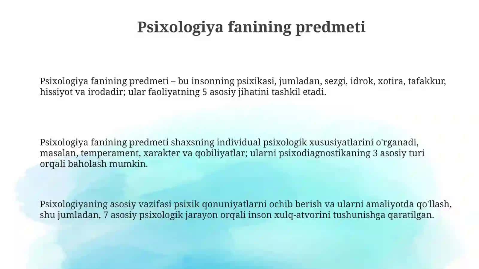 Psixologiya fanining predmeti 3