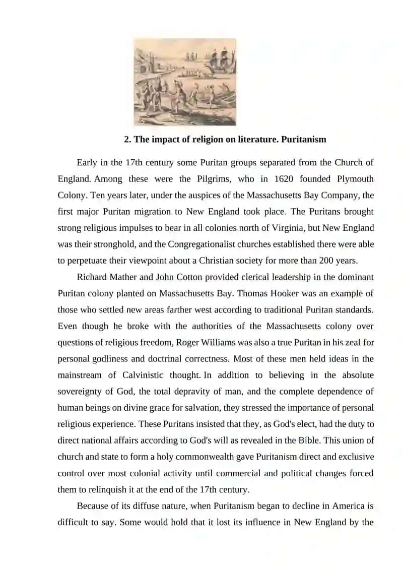 THE COLONIAL PERIOD IN AMERICAN LITERATURE (1650-1750) 3