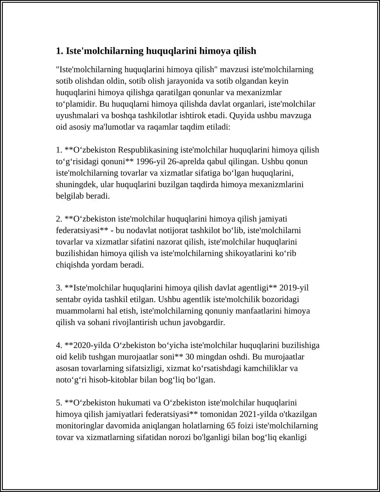 ISTE'MOLCHILAR HUQUQINING USTUNLIGI 3