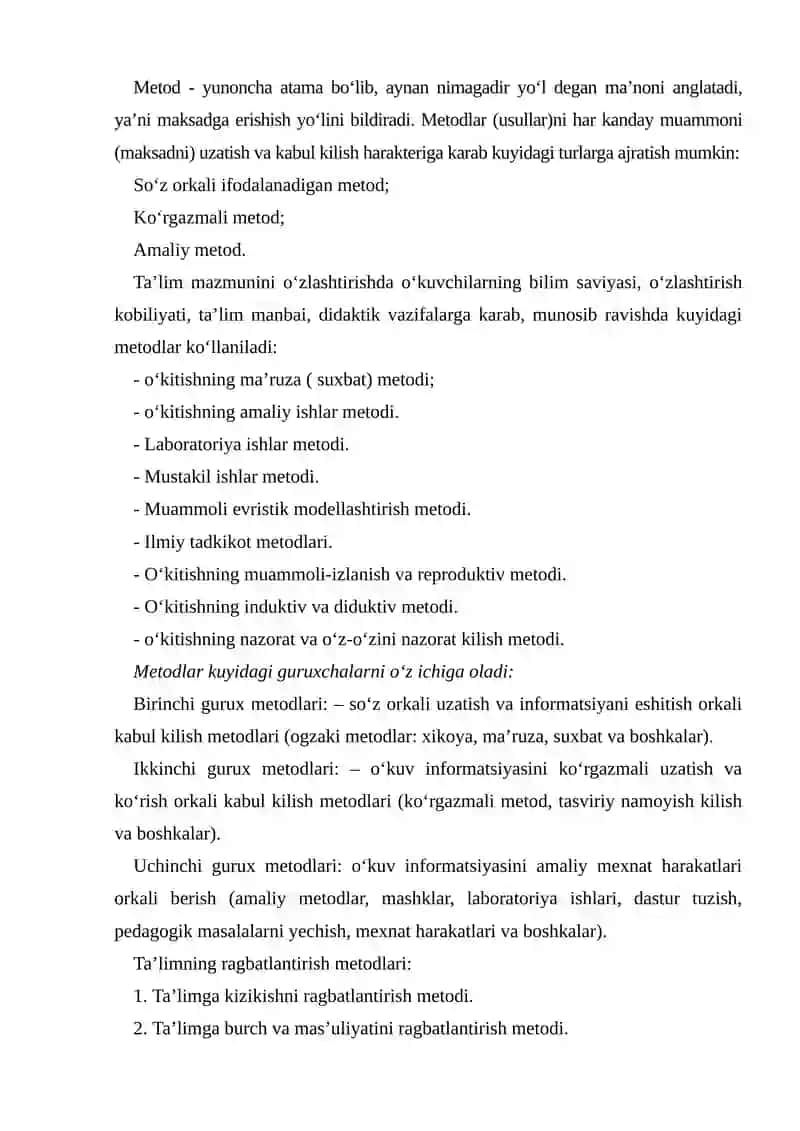 Ta’lim Metodlari va Vositalari 3