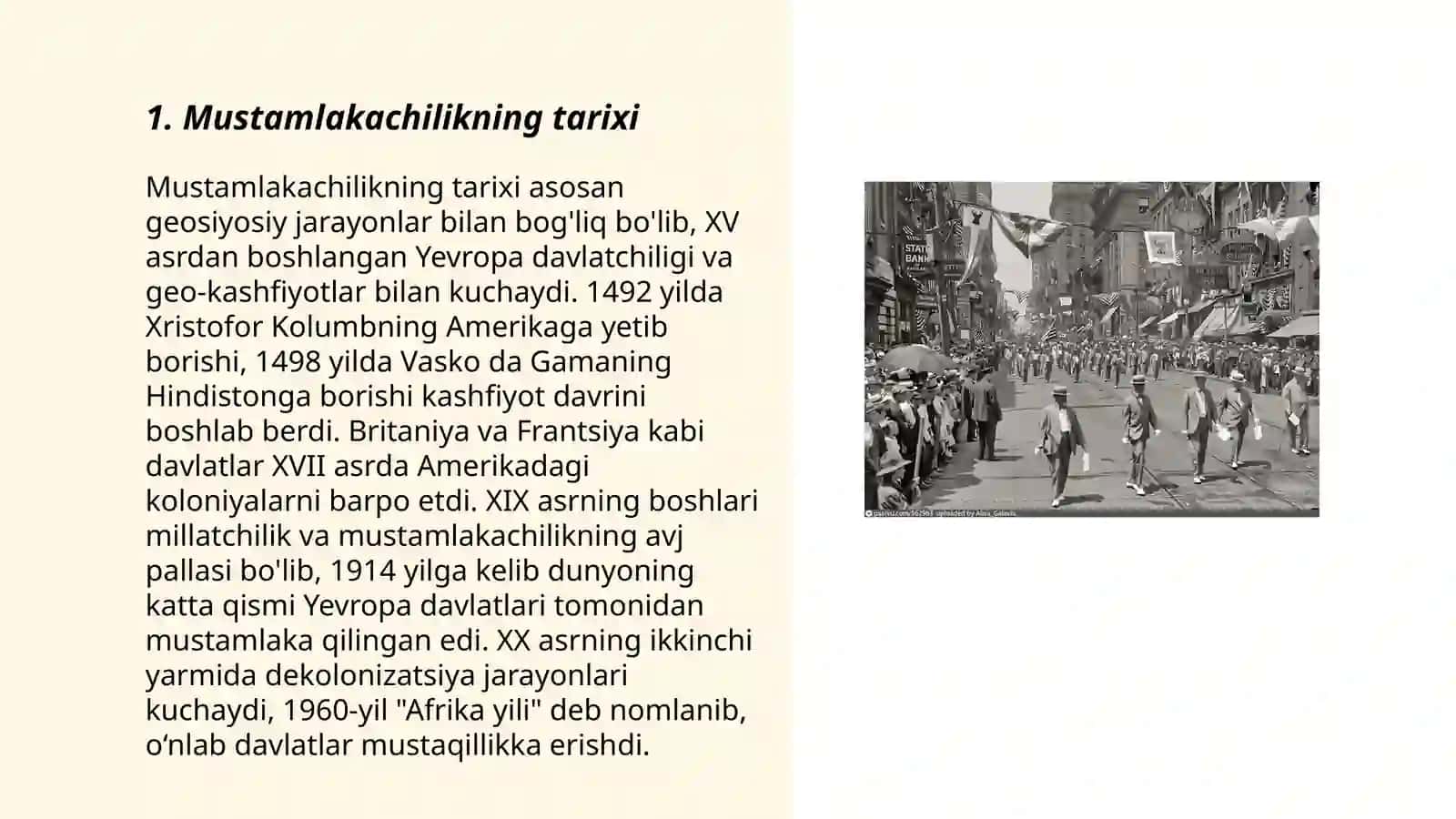 Mustamlakachilikning tarixi 3