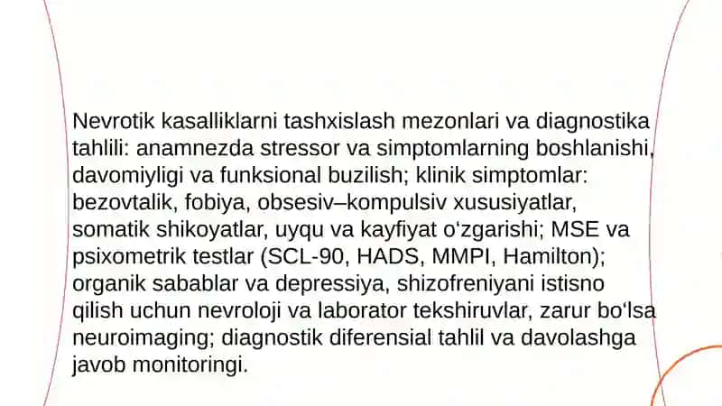 Bemorlardagi nevrotik holatlari tahlili 3