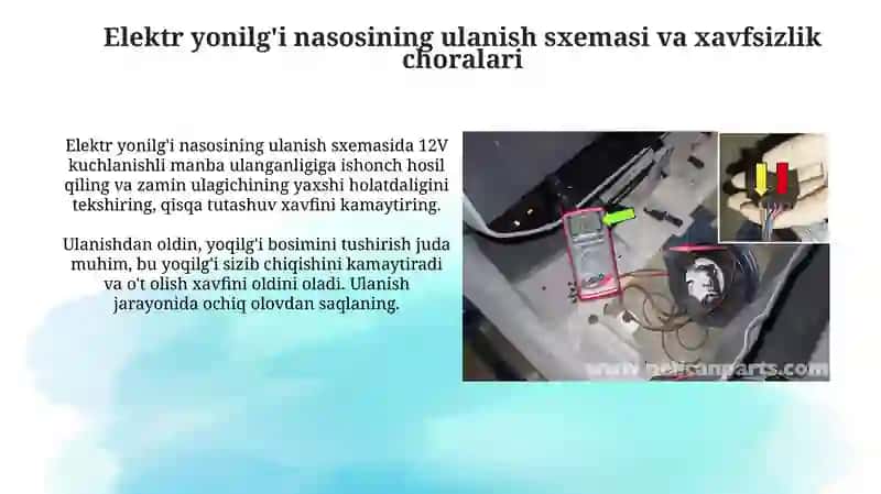 Elektr benzin nasos ulanish sxemasi 3