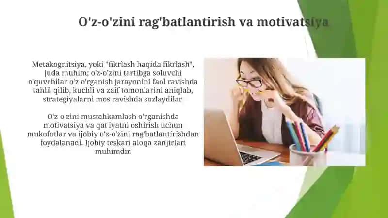 O‘rganishda o‘zini o‘zi boshqarish usullari 3