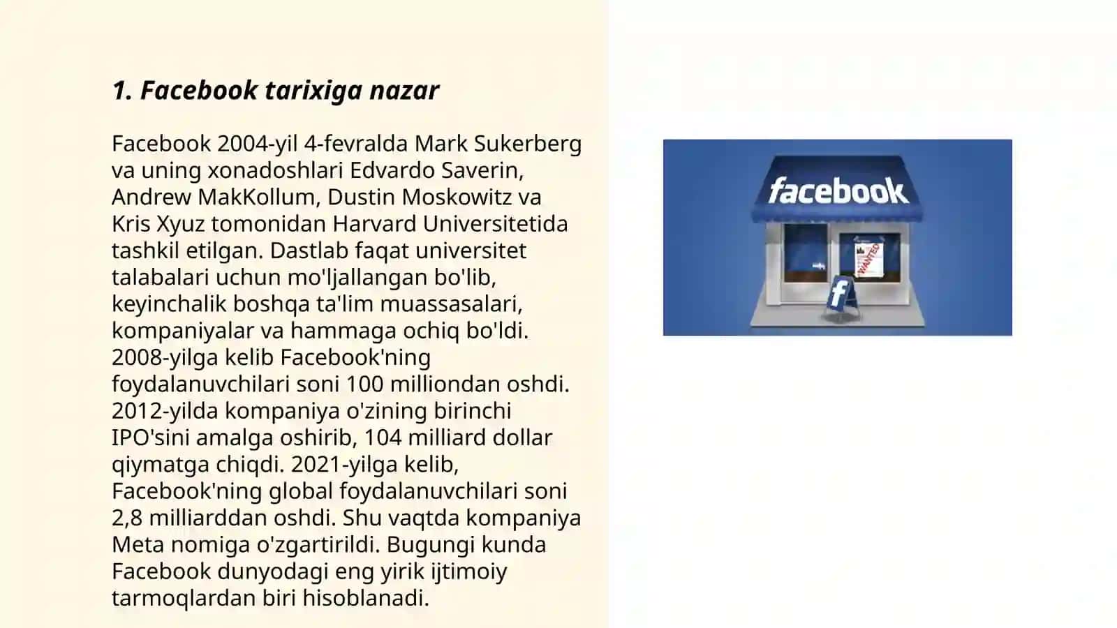 Facebook tarixiga nazar 3