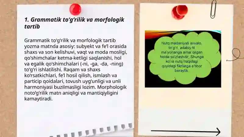 Grammatik toʻgʻrilik va morfologik tartib 3
