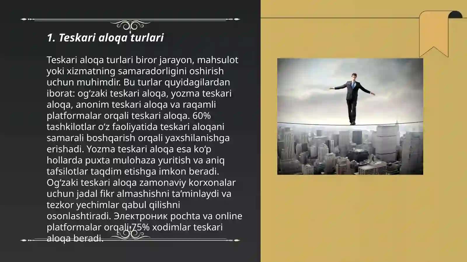 Teskari aloqa turlari 3