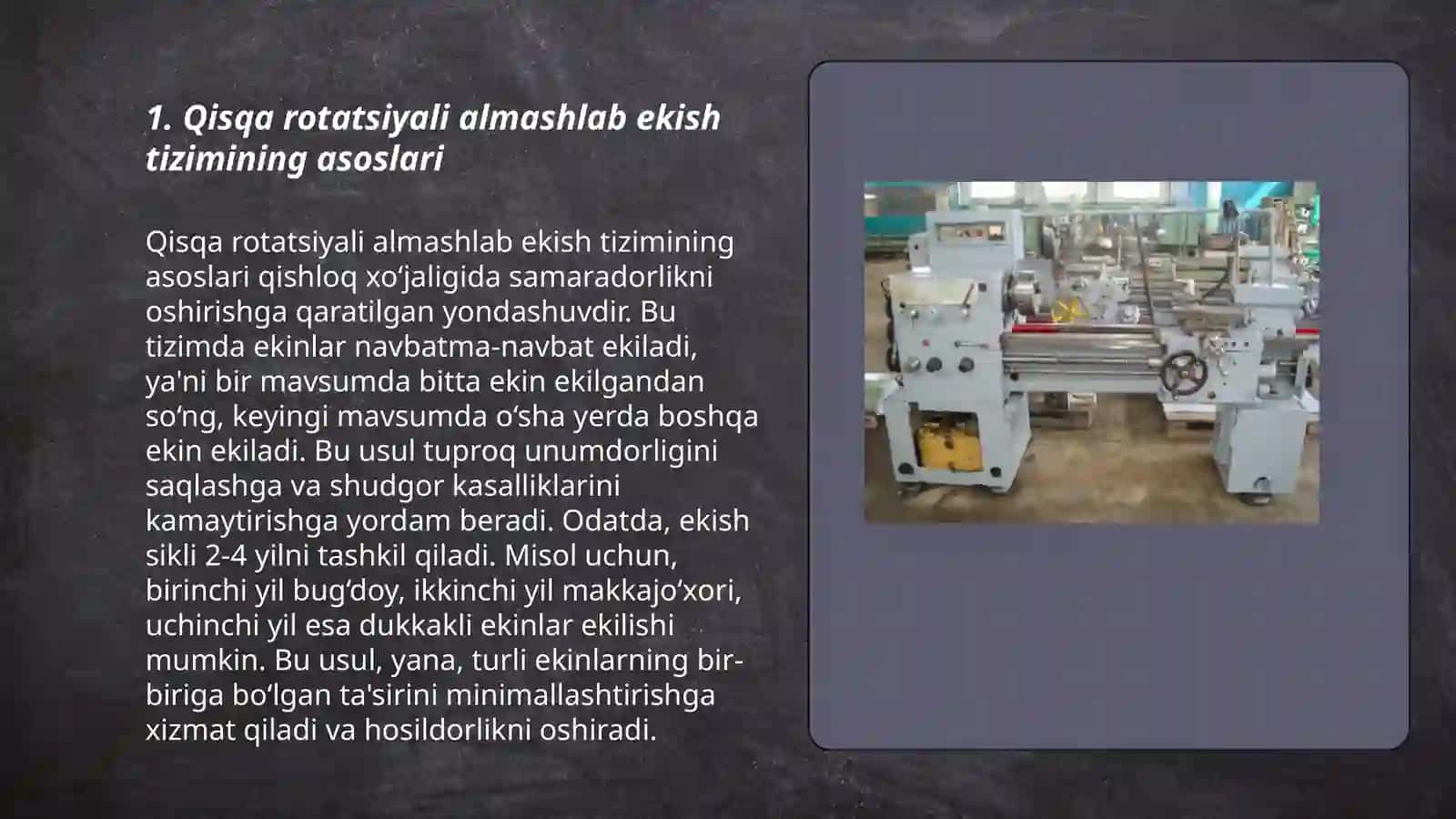 Qisqa rotatsiyali almashlab ekish tizimi 3