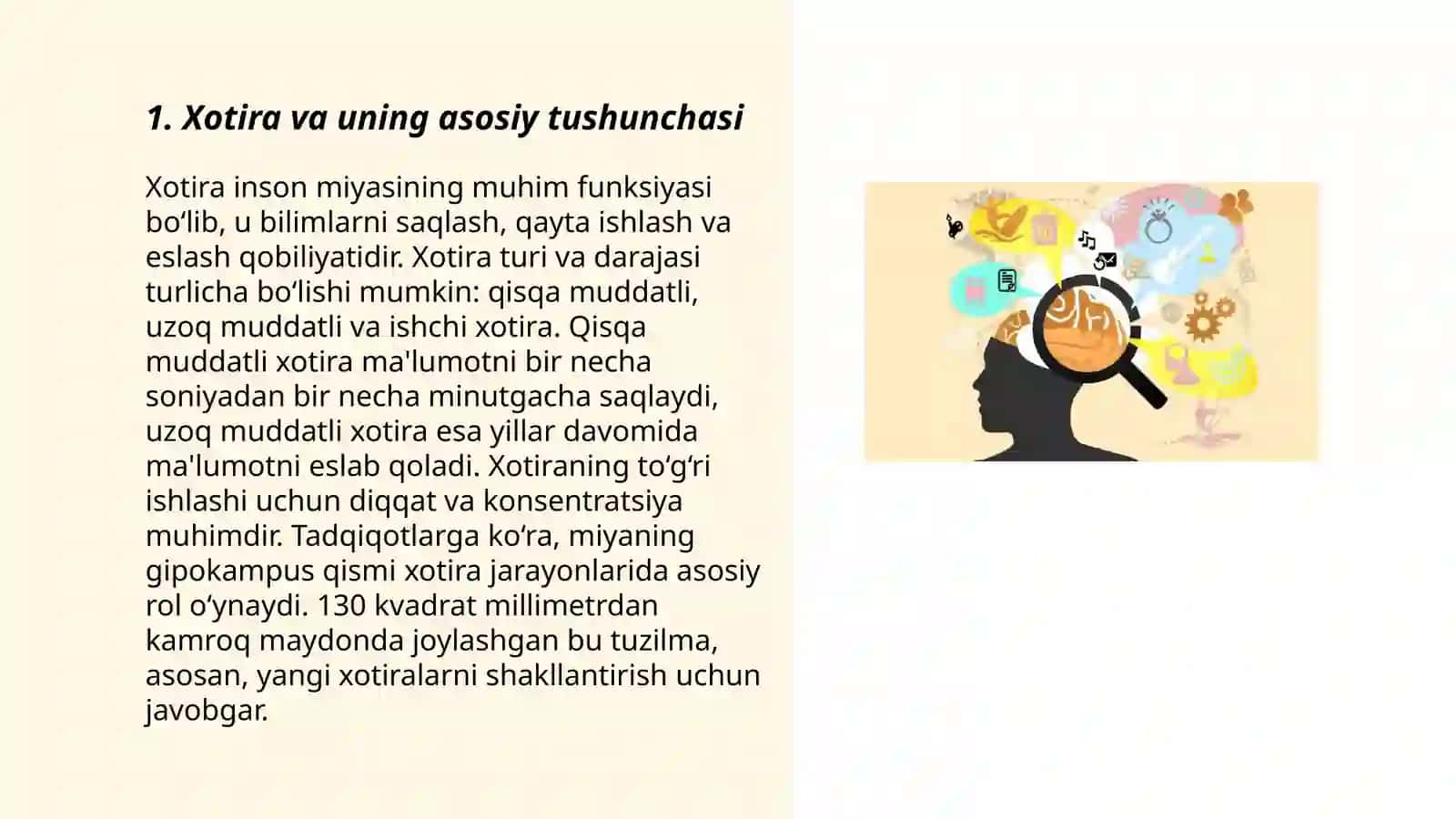Xotira va uning turlari 3