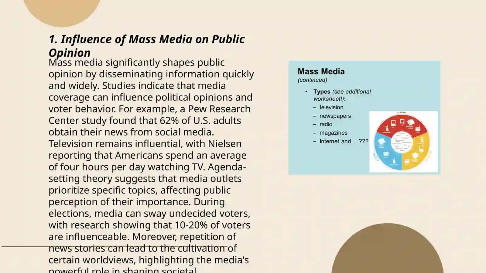 The role of Mass media 3