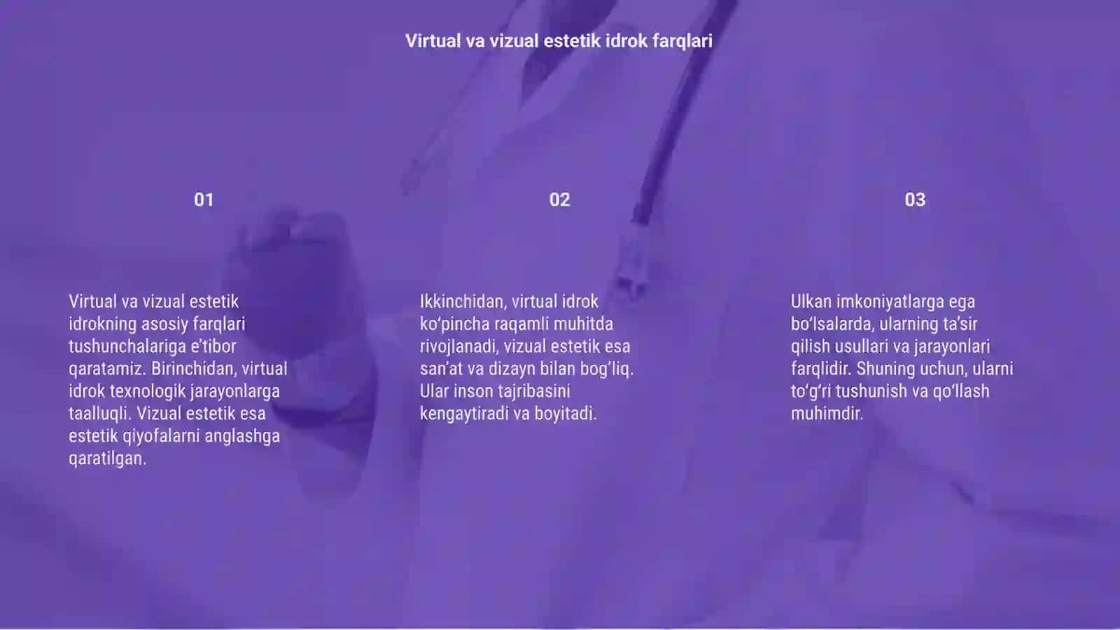 Olamni virtual va vizual estetik idrok etishning farqlari 3