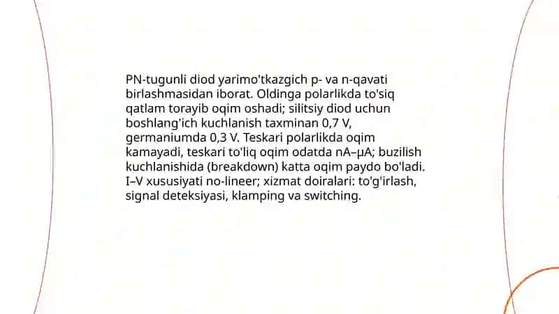 PN-tugunli diodlar 3