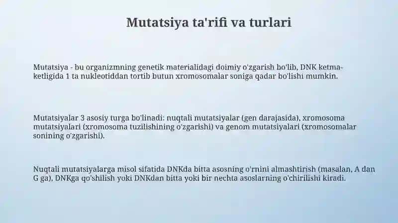 Mutatsiya va uning xillari 3