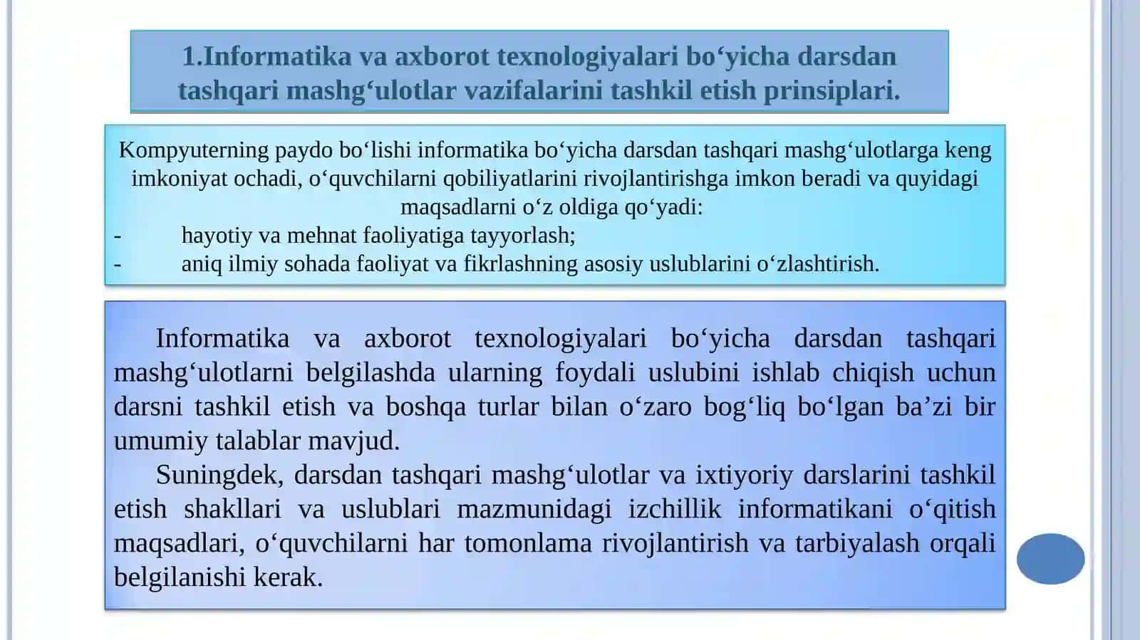 INFORMATIKADAN DARSDAN TASHQARI MASHG‘ULOTLARNI LOYIHALASHTIRISH 3