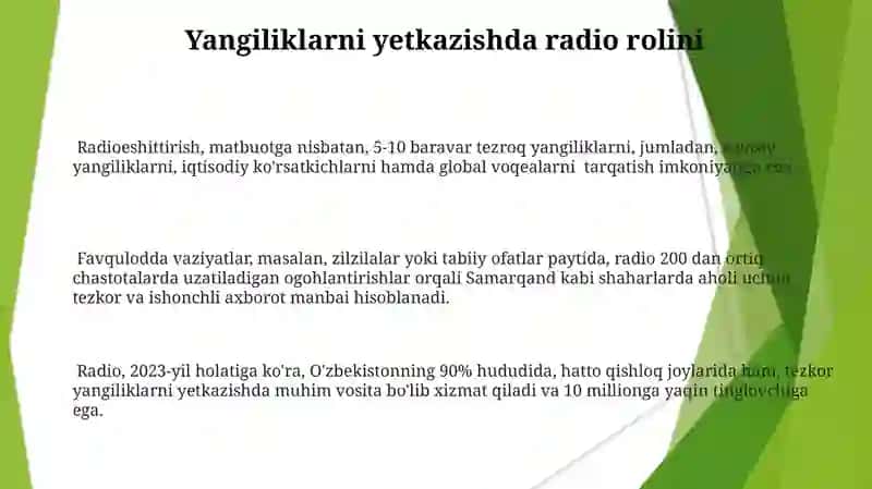 Radio tezkor xabar berish va axborot tarqatish vositasi 3