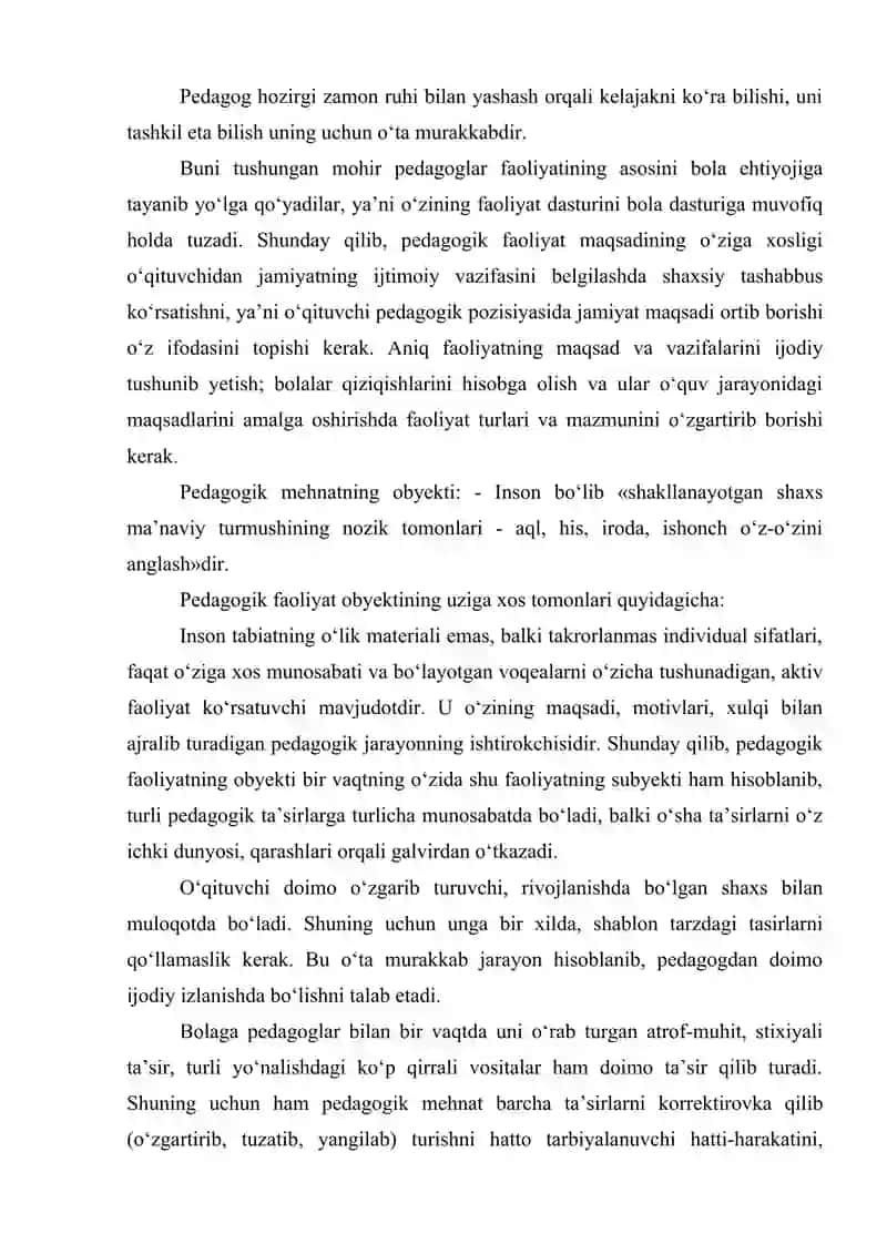 Pedagogik faoliyat va pedagogik mahorat 3
