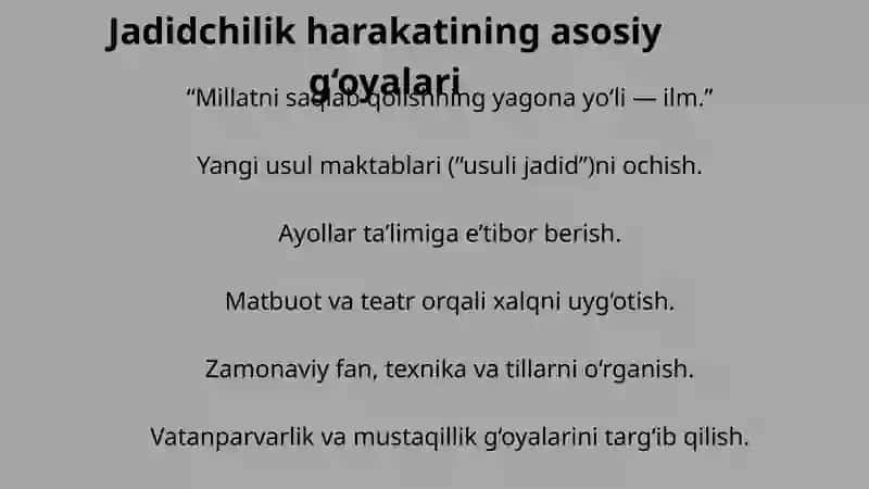 Jadid ma’rifatparvarlarining o‘lka ijtimoiy–ma’naviy hayotidagi o‘rni 3