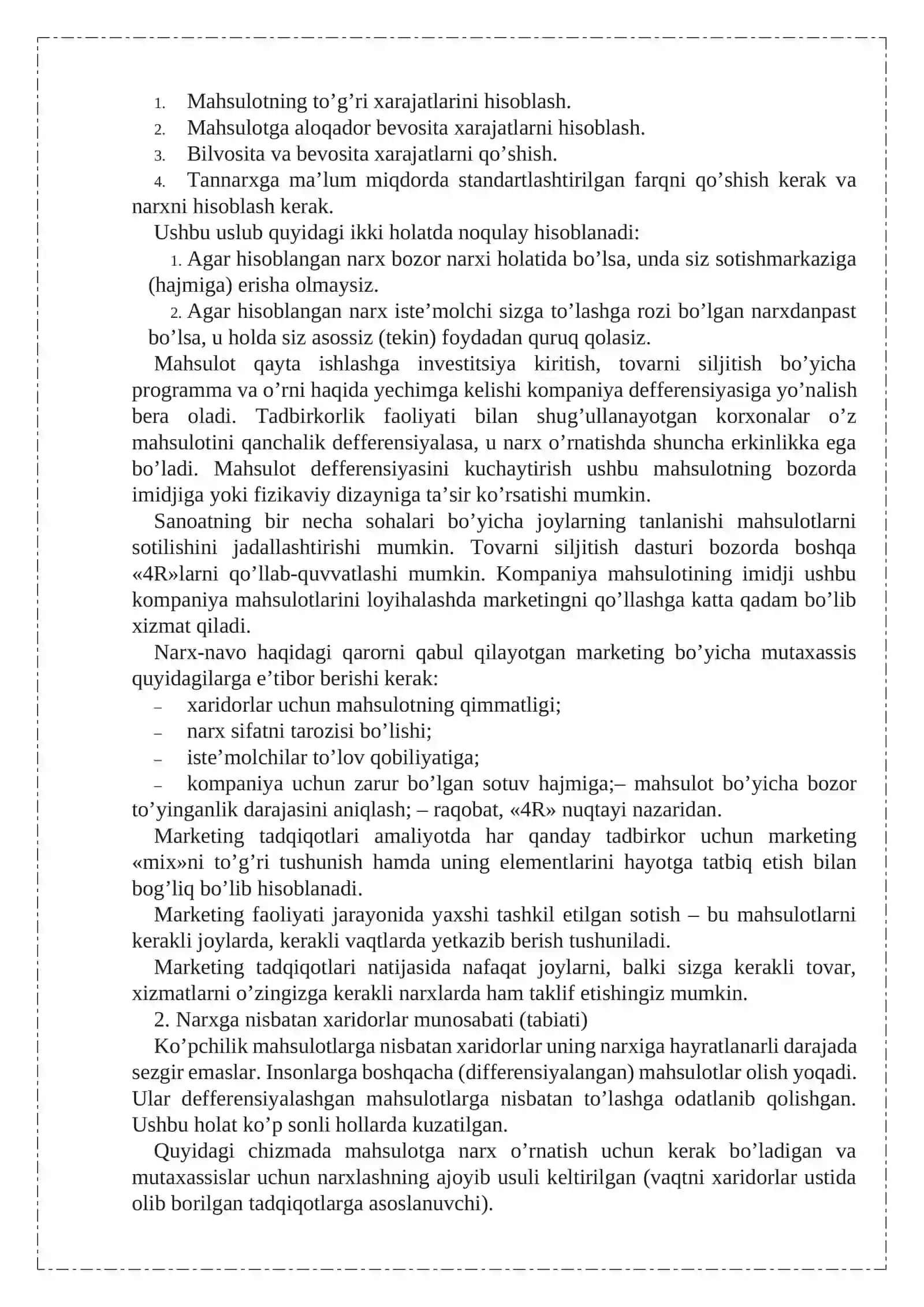Marketingda narxlar va narxnavo tizimi 3