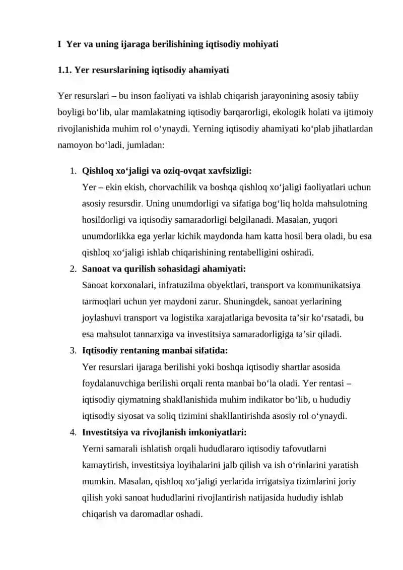 Yerlarning Ijara Haqi (Renta) Hisoblash 3