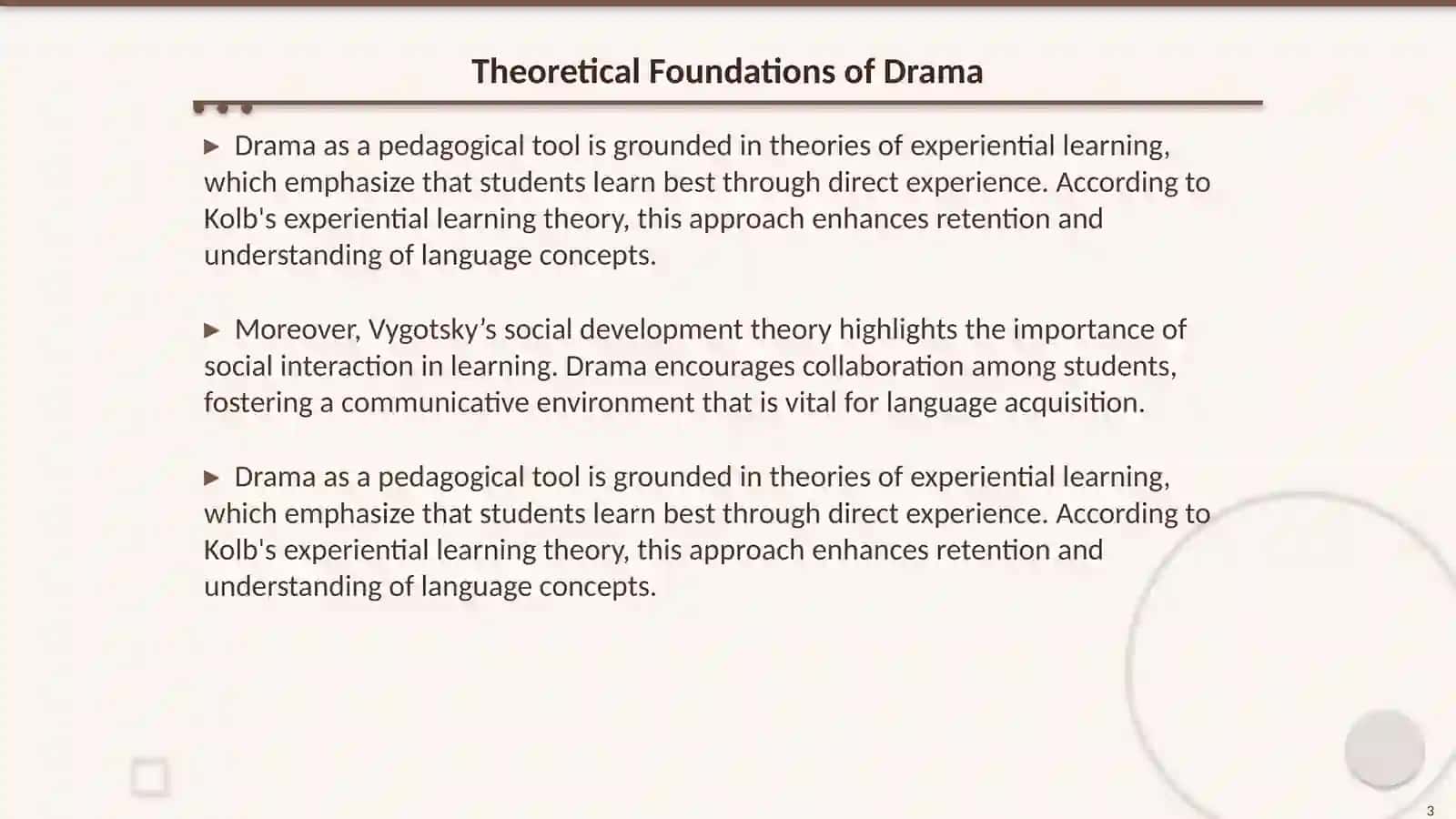 The use of drama in teaching English in younger classes 3