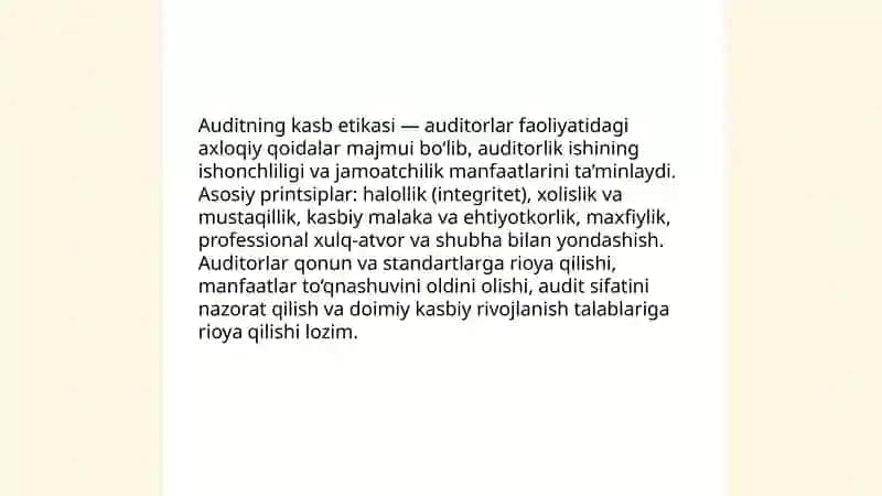 Auditning kasb etikasi 3