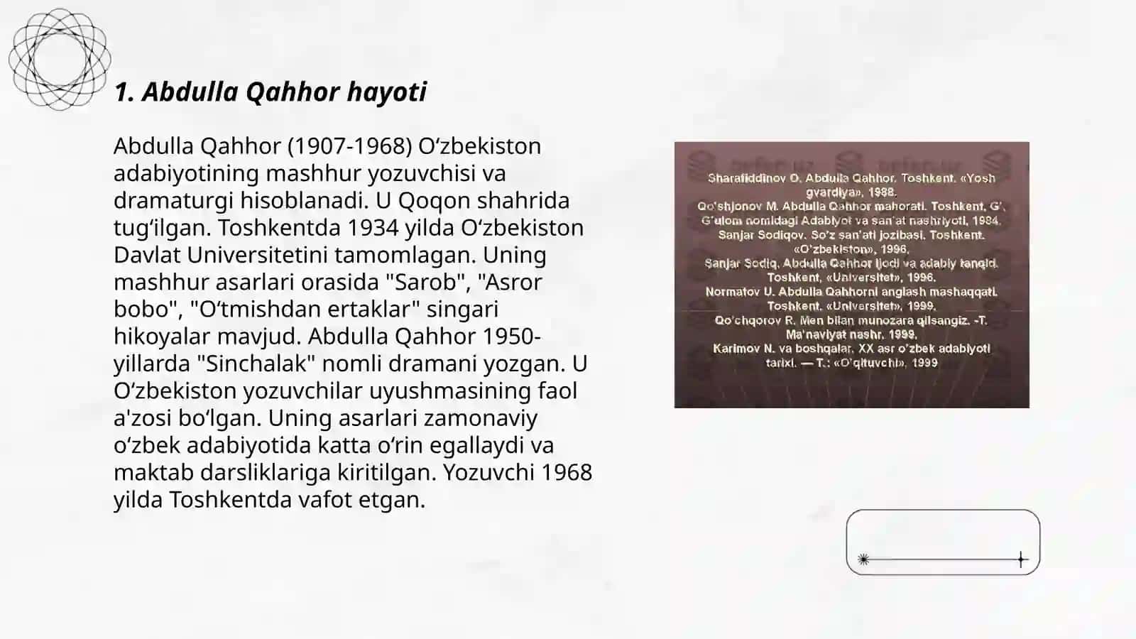 Abdulla Qahhor - hikoyanavis 3