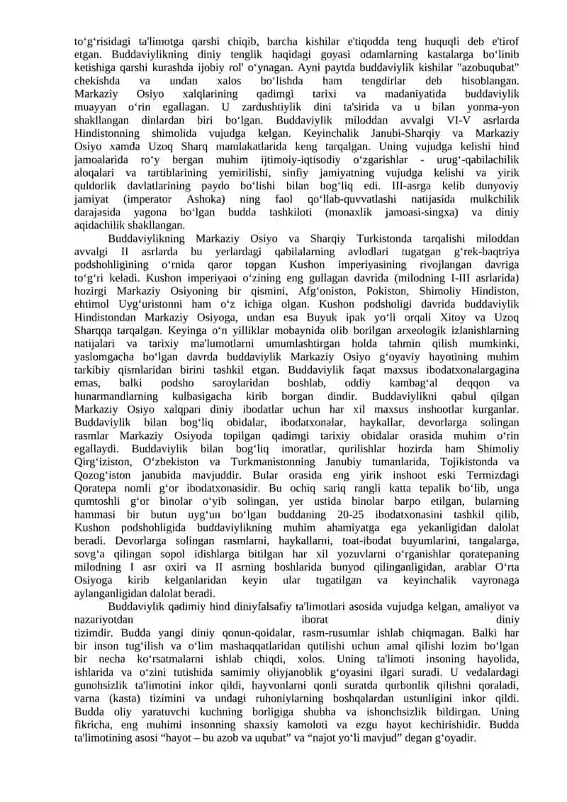 Buddaviylikning vujudga kelishi, ta'limoti 3