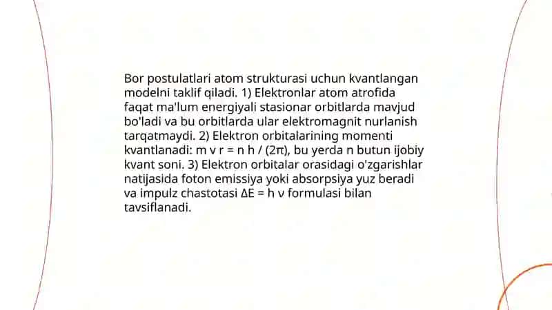 Bor pastulatlari (Fizika fanidan) 3