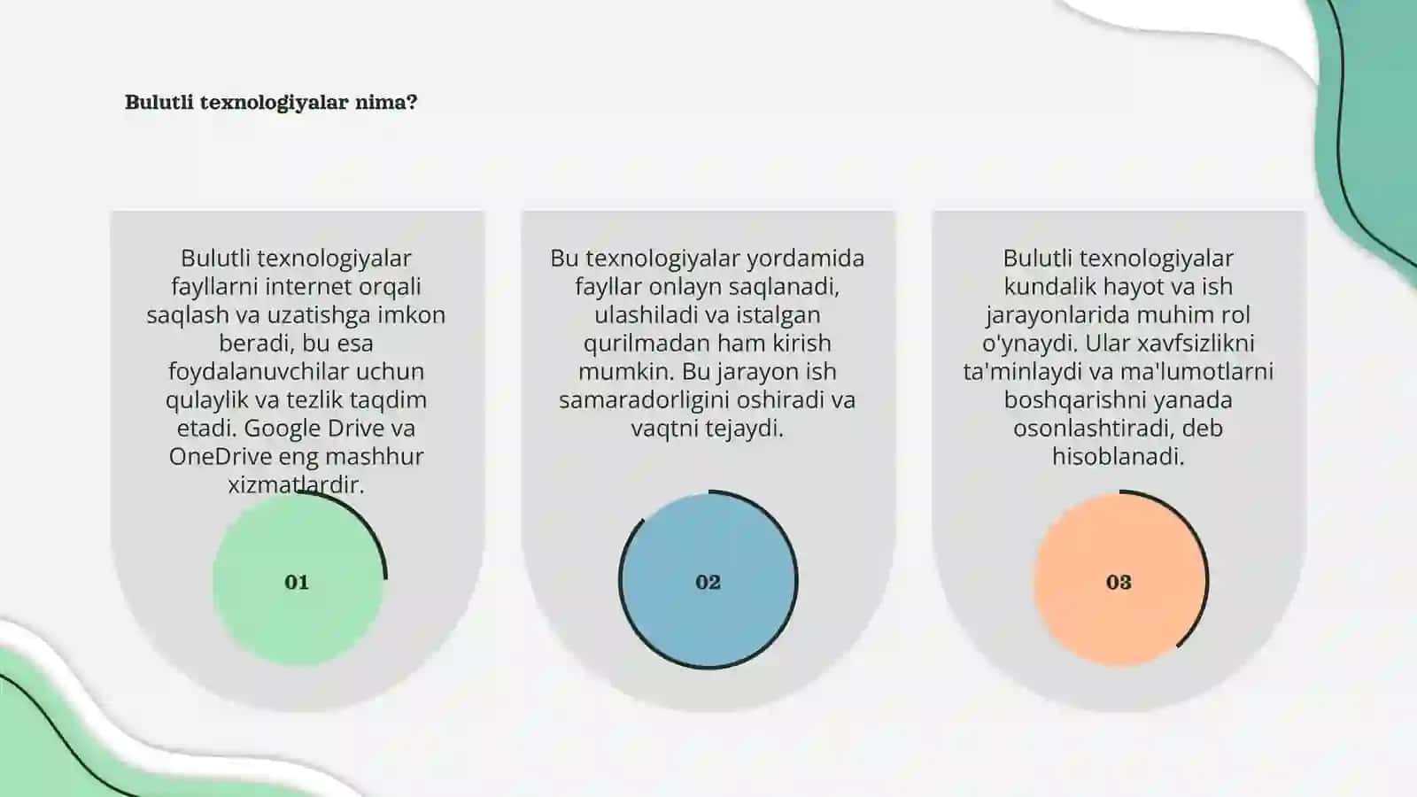 Bulutli texnologiyalar va fayl saqlash 3
