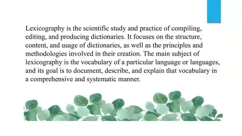Lexicography as a science 3