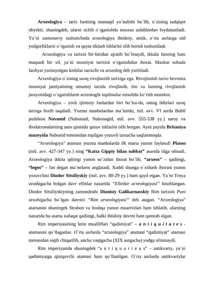 Arxeologiya fanini o‘rganishning ahamiyati 3